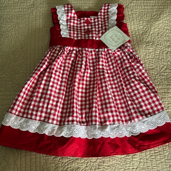Haute Baby Other - NEW❤️Haute Baby Checkered Apron Dress